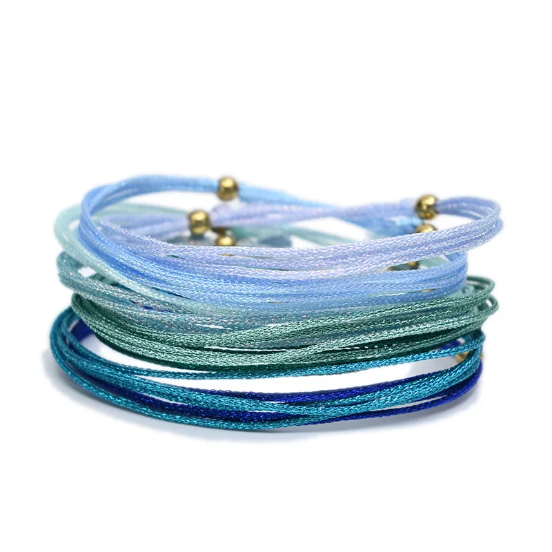 Meetvii Magic Colour Rope Bracelet Women Men Handmade Woven Gold Thread String Copper Bead Bracelet Couple Friendship Jewelry - Image 3