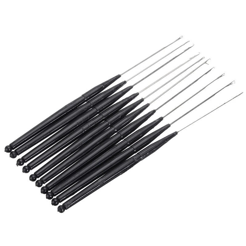 10pcs 165mm Length Crochet Hook Needle Plastic Handle For Hair/Micro Braid Needle Dread Lock Maintaining