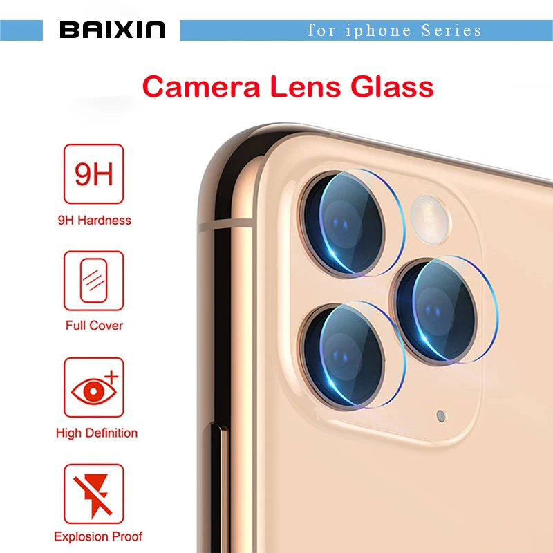 

baixin Back Camera Lens Film Clear Tempered Glass For iPhone 11 Pro Max XS Max X XR 8 7 Plus 6 6S Plus Lens Protective Glass