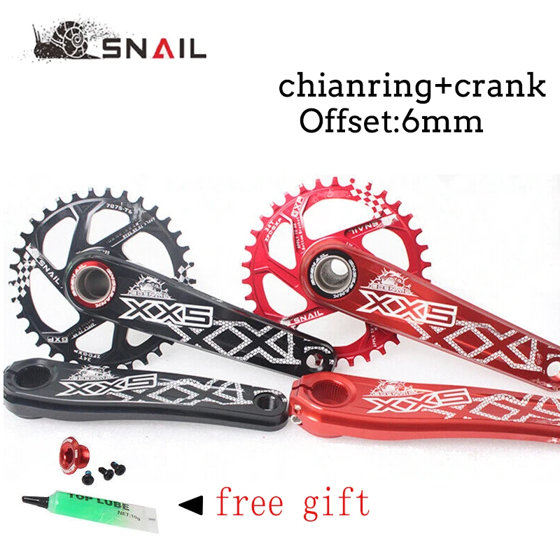 Улитка MTB Chainset смещение 6 мм 30T/T 32/34T передняя Звездочка 170 горный шатун для
