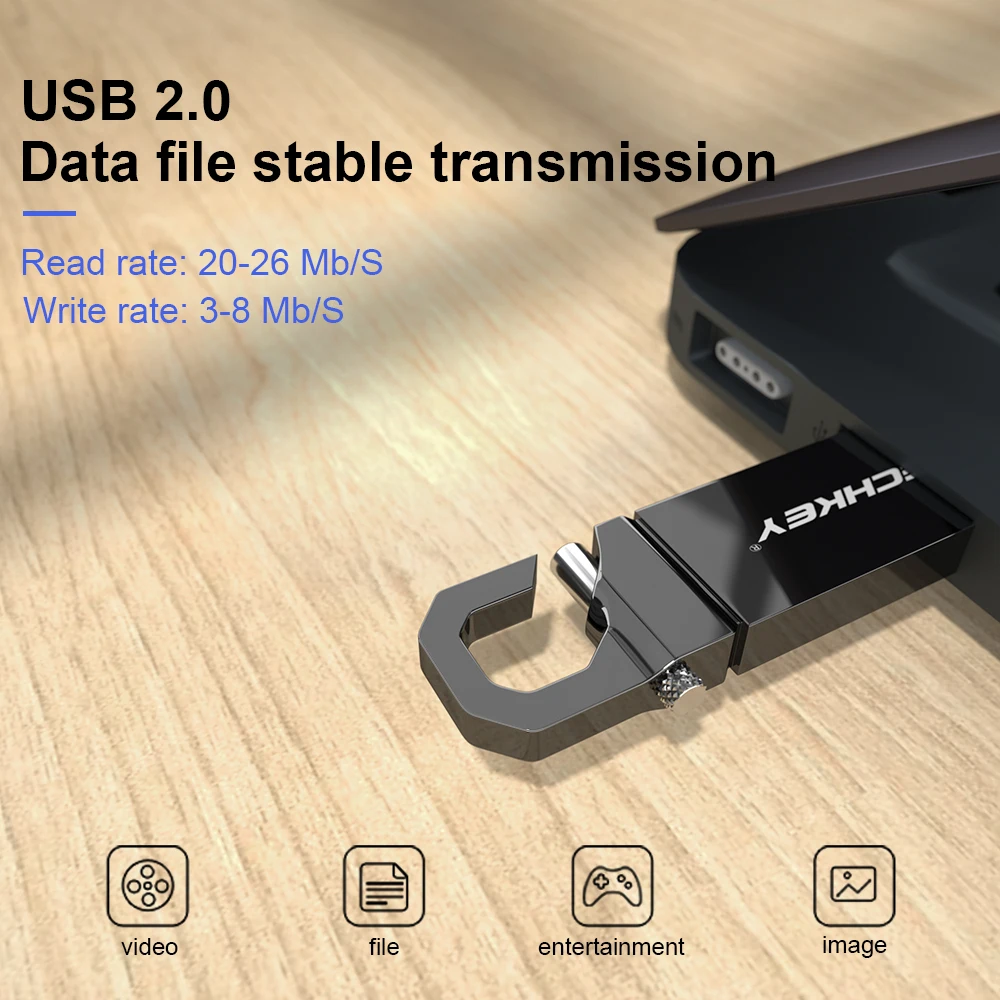 Новейший Techkey usb флеш накопитель 16 ГБ 32 64 Гб Серебристый Металл водонепроницаемый