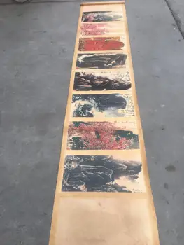 

Antique collection of long scroll paintings of celebrities (Li Keran landscape)