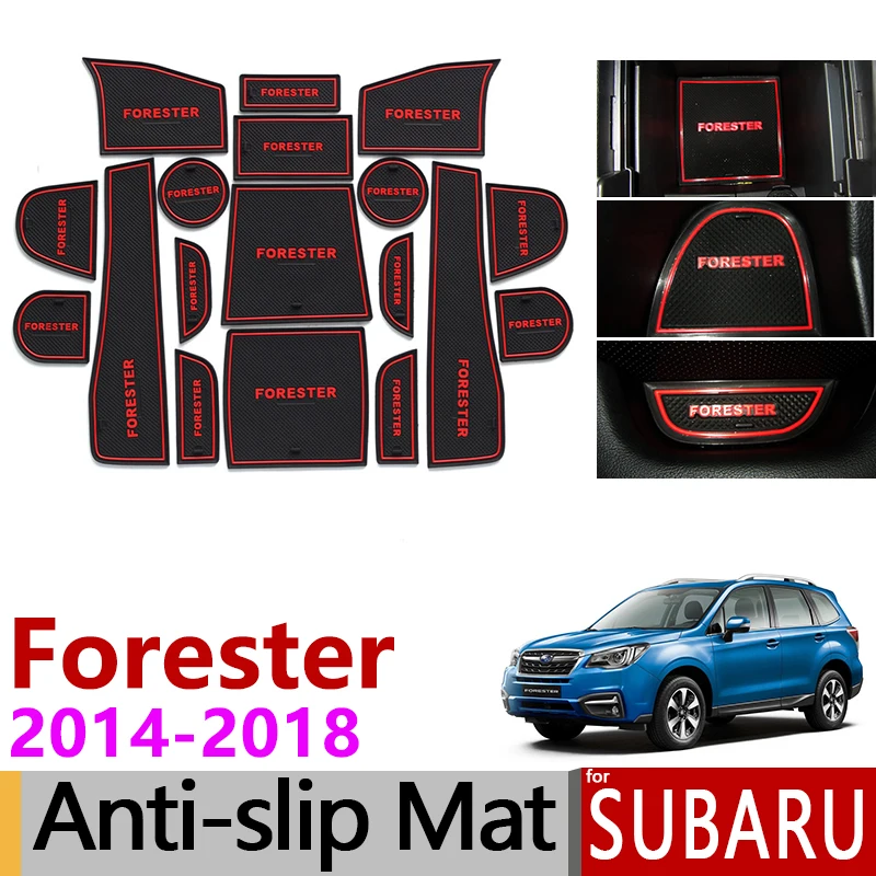 Противоскользящий коврик для Subaru Forester SJ MK3 аксессуары ворота слот подставка анти-Грязная дверь паз коврик автомобиля
