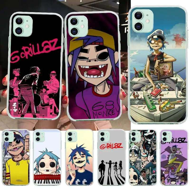 Мягкий черный чехол для телефона PENGHUWAN Gorillaz iPhone 11 pro XS MAX 8 7 6 6S Plus X 5S SE XR | Мобильные