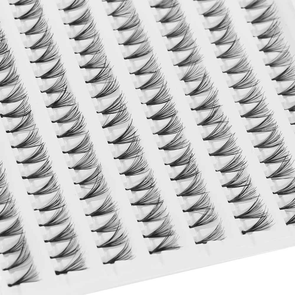 10D/20D шелковые волокна отдельные пучки ресниц завязанные расклешенные кластеры ультра-толстые длинные ресницы расширение натуральный макияж ручной работы Ресницы