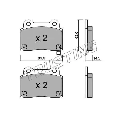 К-т торм. колодок Re MI Lancer 08 TRUSTING 843.0