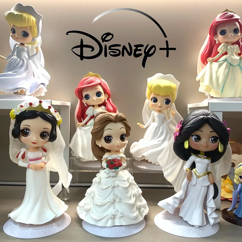 Disney Princess Wedding Dress Series Belle Cinderella Jasmine Anime Action Figure Pvc Doll Collectible Cake Topper Girls Toys Action Figures Aliexpress