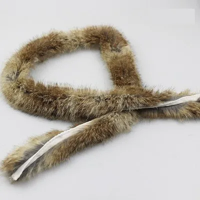 Натуральный утолщенный мех кролика отделка одежды аксессуары из натурального меха полосы для свитера пальто капюшон шляпа Diy пушистый - Цвет: Grass yellow