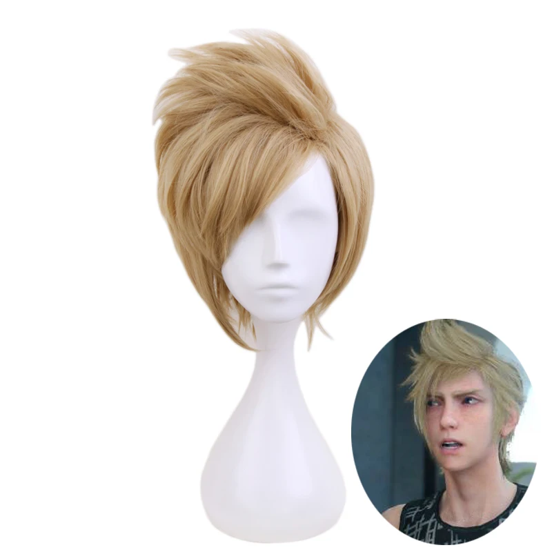 

FF15 Final Fantasy XV Prompto Argentum Men Short Wig Cosplay Costume Heat Resistant Synthetic Hair Wigs