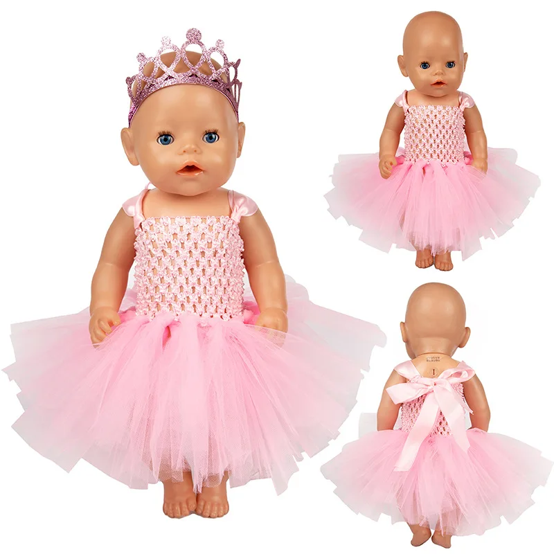 

Doll Clothes Accessories Born New Baby Fit 18 inch 43cm American Crown Mermaid Flower Fairy Doll Clothes For Baby Birthday Gift