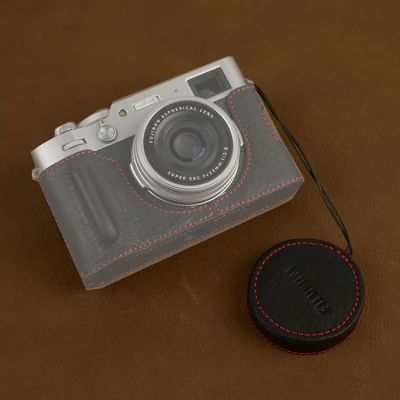本革 レンズキャップ FUJIFILM X100V/x100vi用レンズキャップ カメラレンズキャップ,本革,レンズ保護,Fuji,Fujifilm x100v,X