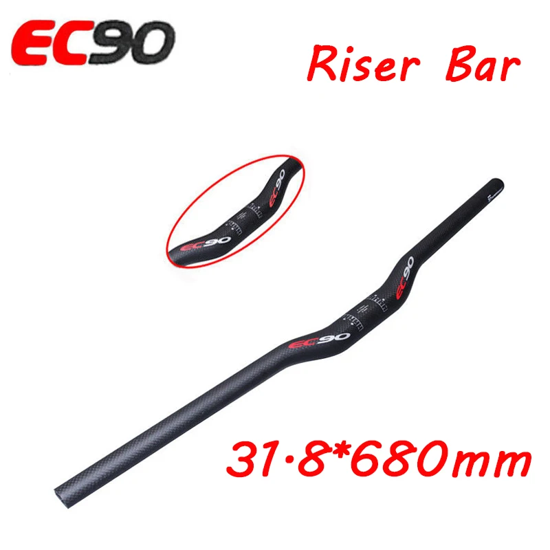 Rise-31.8-680mm EC90 углеродный Руль 25,4/31,8 мм велосипедная Ручка Бар Горный Велосипед Горизонтальный руль 660-760 мм Аксессуары для велосипеда - Цвет: Rise-31.8-680mm