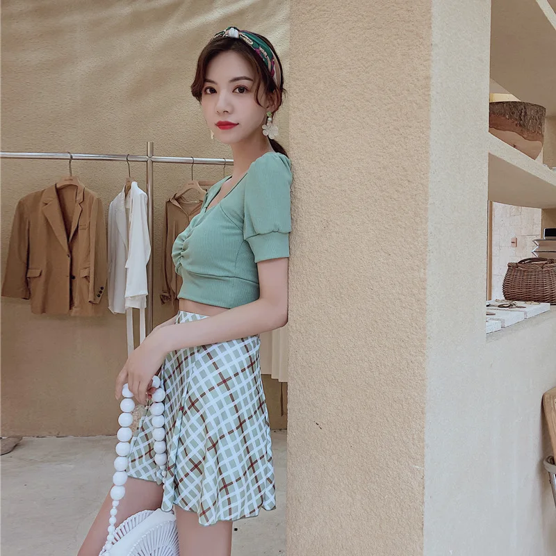 Купальный костюм ming для женщин, бикини размера плюс, одежда для плавания, юбка, модные купальные костюмы, танкини с пуш-ап, Maillots De Bain Femmes, для подростков, для плавания