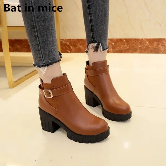 

women high heels pumps derss Ankle Martin boots shoes Special price women Platform Casual Round Toe Winter warm snow boots W026