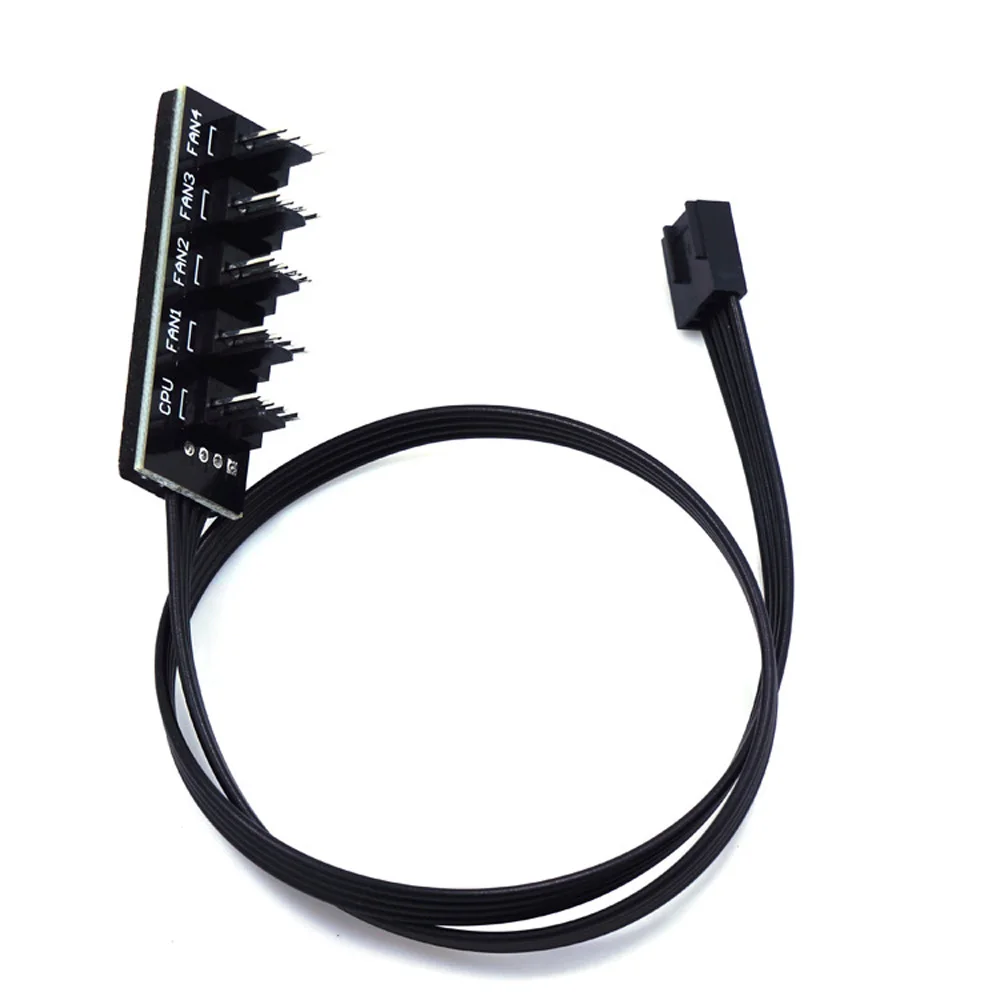 1 To 5 4 Pin Molex TX4 PWM CPU Cooling Fan Splitter Adapter Power Cable Durable 2