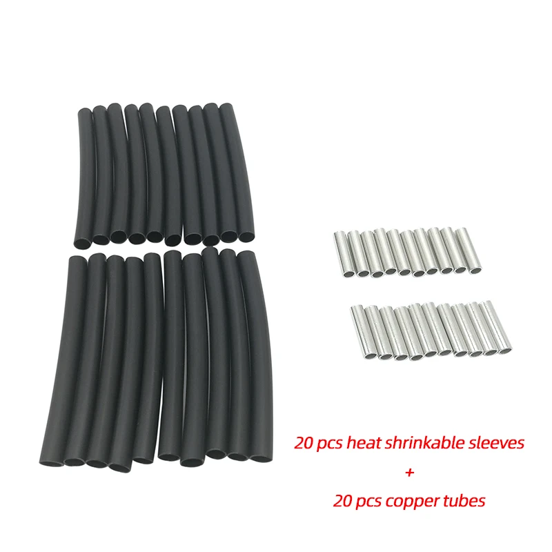 20 шт. соединительные комплекты медная трубка и термоусадочные рукава углеродное