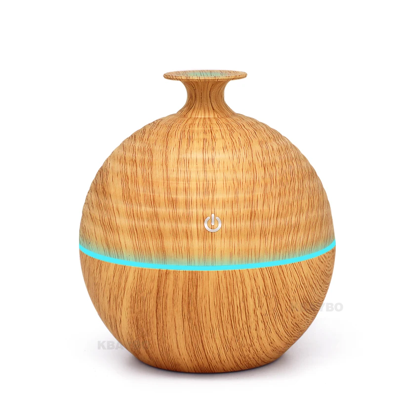 

130ml USB Evaporative Humidifie Aroma Diffuser Essential Oil Diffuser Aromatherapy mist maker with 7 color LED Light Wood grain