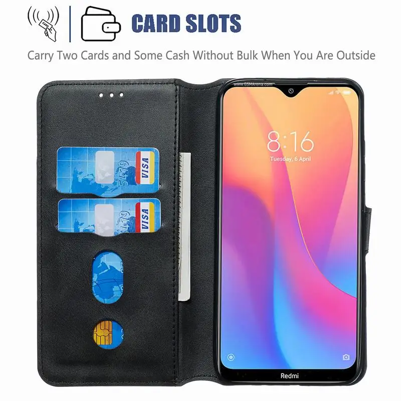 Чехол для Xiaomi Redmi 8 кожаный чехол книжка С Откидывающейся Крышкой телефона 8A с