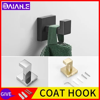

toilet coat hooks wall rack wall mount stainless steel black bathroom hangers living room bedroom home accessories