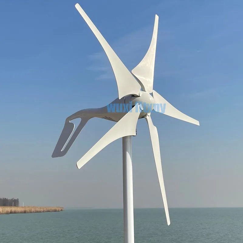 US $188.15 china factory 800W 12v 24v 48v new horizontal axis wind turbine Wind generator with mppt controller FOR home use