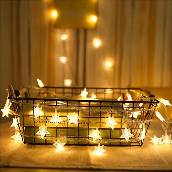 1M/3M/6M Led Fairy Light String Batterij Aangedreven Guirlande Star Nieuwjaar Kerstverlichting holiday Party Wedding Decor Fairy Lights