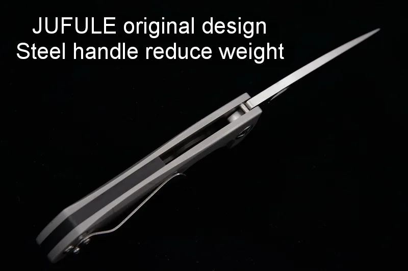 JUFULE фирменный дизайн HQ001 D2 лезвие стальная ручка Кемпинг Карманный выживания EDC Инструмент Тактический Открытый Флиппер складной кухонный нож