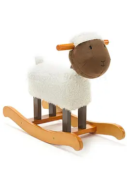 

Lamb Sheep Solid Wood Children's Rocking Horse Trojan Children's Rocking Horse Toy Rocking Chair Gift