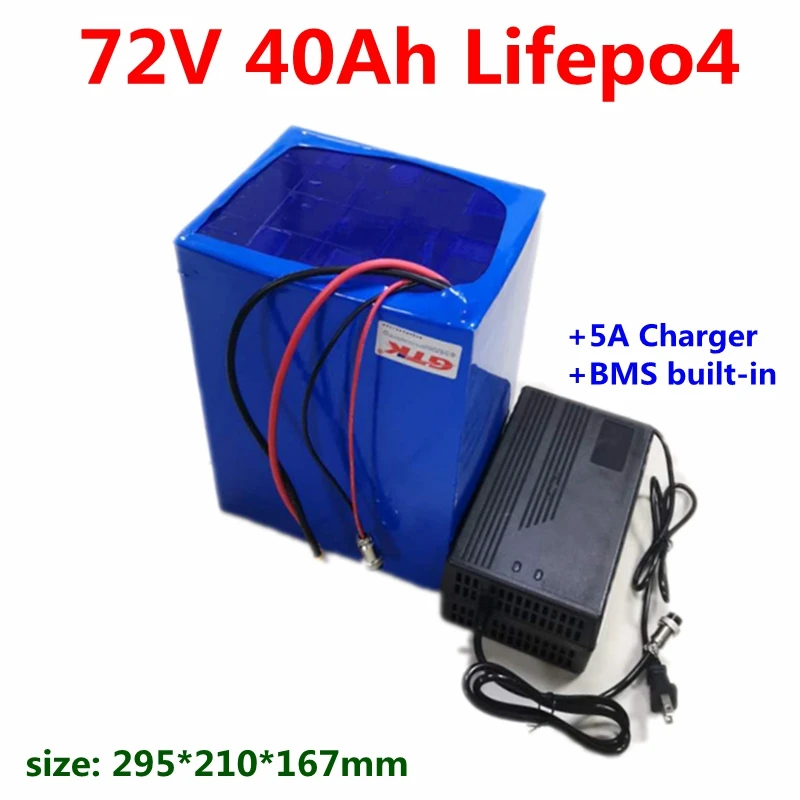 GTK 72 в 40 А · ч Lifepo4 литиевый аккумулятор BMS 24S для 3000 Вт 5000 6000 электрического