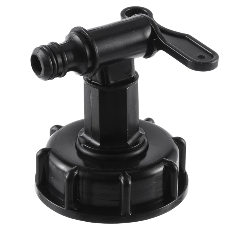 

Hot Barrel Valve Fittings Black 1000L IBC Tank Valves 60Mm To 15Mm Water Connector Tank Garden Hose Adapter Fittings Switch