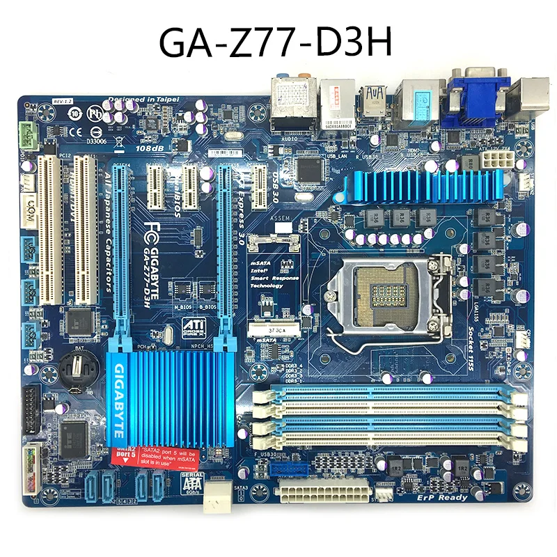 Оригинальная материнская плата Z77 для Gigabyte настольного ПК LGA 1155 DDR3 USB2.0 US3.0 I3 I5 I7 с