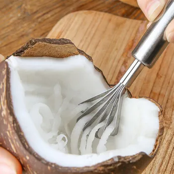 

2020 Coconut Shaver Stainless Steel Kitchen Fruit Tools Fish Skin Scale Scraper Peeler Cleaning Tool Kitchen Accessories