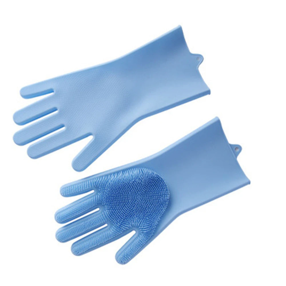 

Magic Dishwashing Silicone Gloves Protect Hand Dirt Clean Brushes Cleaning Tool Kitchen Accessories Wash Fruit Vegetable Gadgets