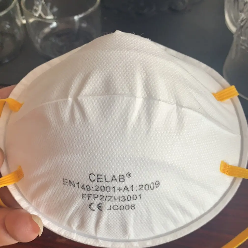 

In stock!20 Pcs EU Standard Protective Mask FFP2 Head-mounted Non-woven Anti PM2.5 Breathing Mouth Cover Dust Mask