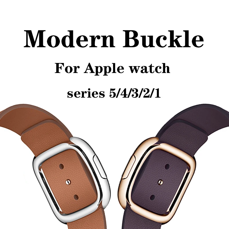 Современные туфли с ремешком и пряжкой для apple watch 4 5 Группа 44 мм 40 мм apple watch 42mm 38 мм iwatch 5/4/3/2/1 пояса из натуральной кожи кожаный ремешок для часов