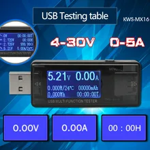 Многофункциональный USB тестер батареи 4~ 30 в цифровой мультиметр Вольтметр Амперметр Ток Напряжение емкость монитор банк питания Detecto