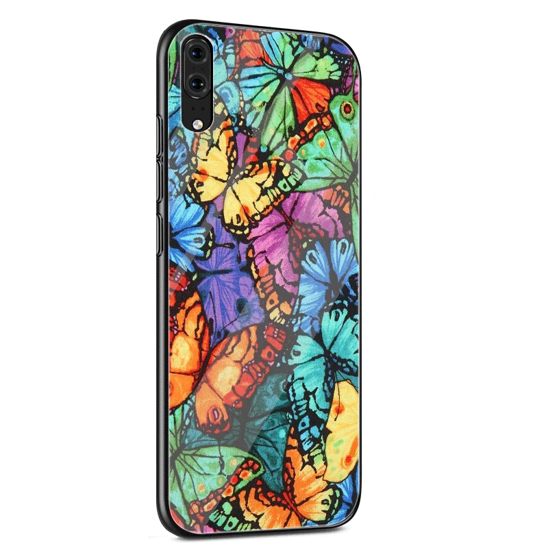 G9 Стеклянный чехол для телефона huawei P30 P10 P20 7A Y6 Y9 P Smart mate 20 Honor 9 10 8X Lite Pro Чехол бабочка - Цвет: G9