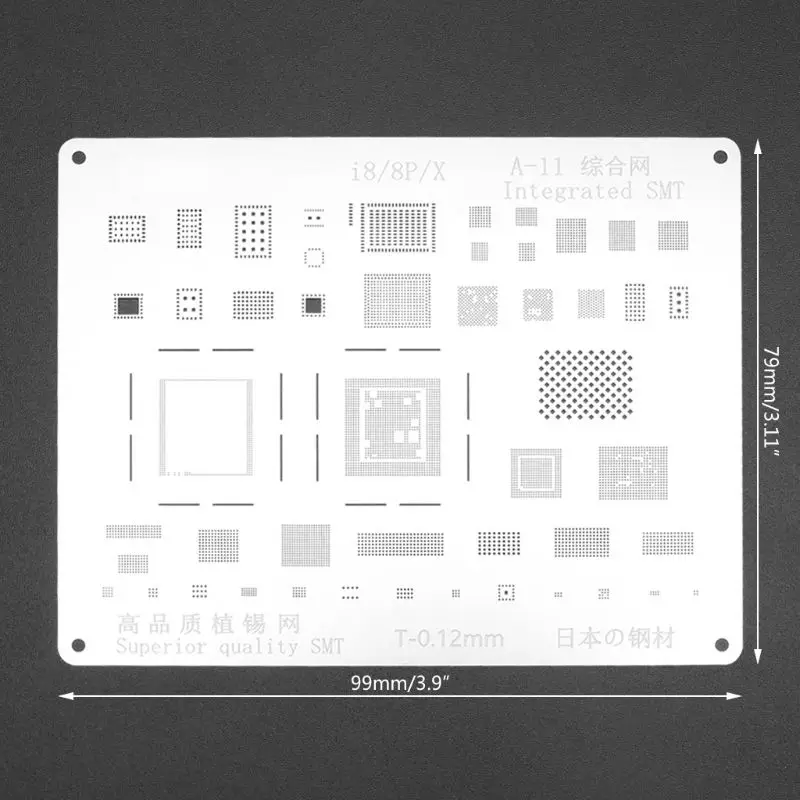 Сталь A11 IC чип NEC и BGA реболлинг набор шарики припоя шаблон для iPhone 8/8Plus/X|Наборы