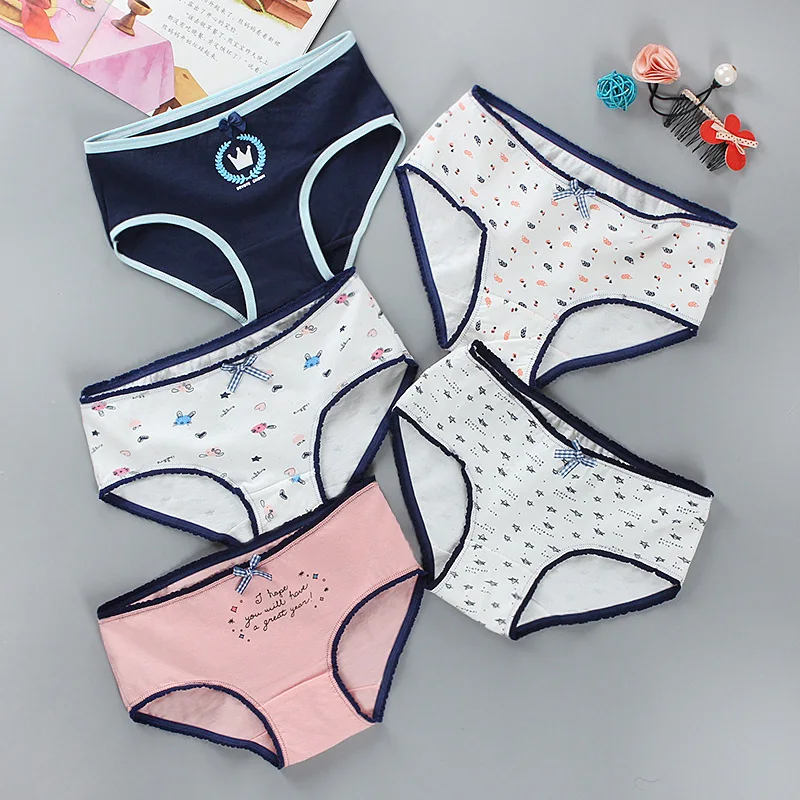 

Teenage Girls Panties Cartoon Printting Kids Short Briefs Child Underwear For 8-14 Years Cotton Puberty Girl Underpants Clothes