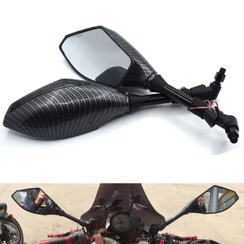 

With LED Turn Signal Integrated Mirrors Motorcycle Rearview Mirrors For YAMAHA YZF R1 R6 R6S YZF-R25 YZF-R3 YZF R125 YZF-R5