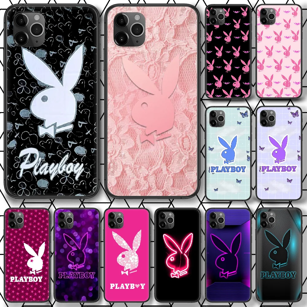 

Playboy Rabbit Phone case For iphone 4 4s 5 5S SE 5C 6 6S 7 8 plus X XS XR 11 12 mini Pro Max 2020 black coque pretty cover tpu