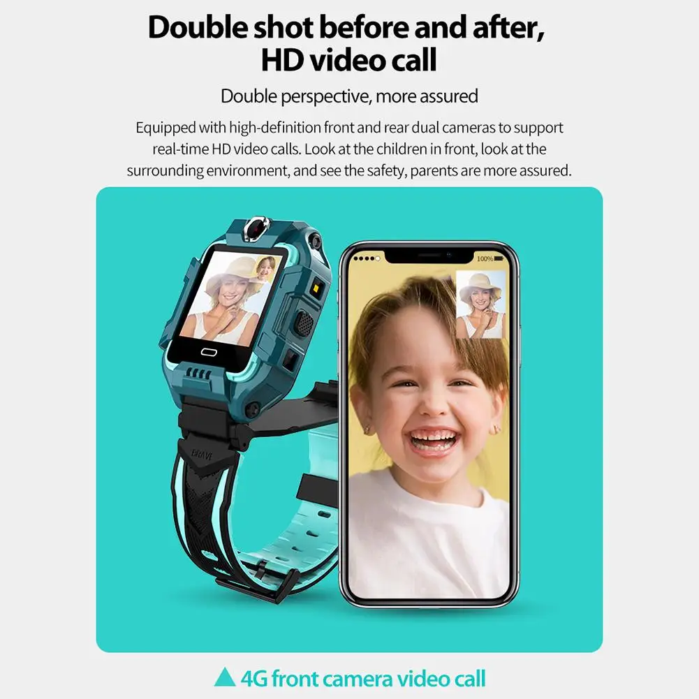 Y99 Children Smart Watch 4G Kids GPS Position Safety Wristband Video Call Bracelet Sports Waterproof Fitness Tracker With Camera