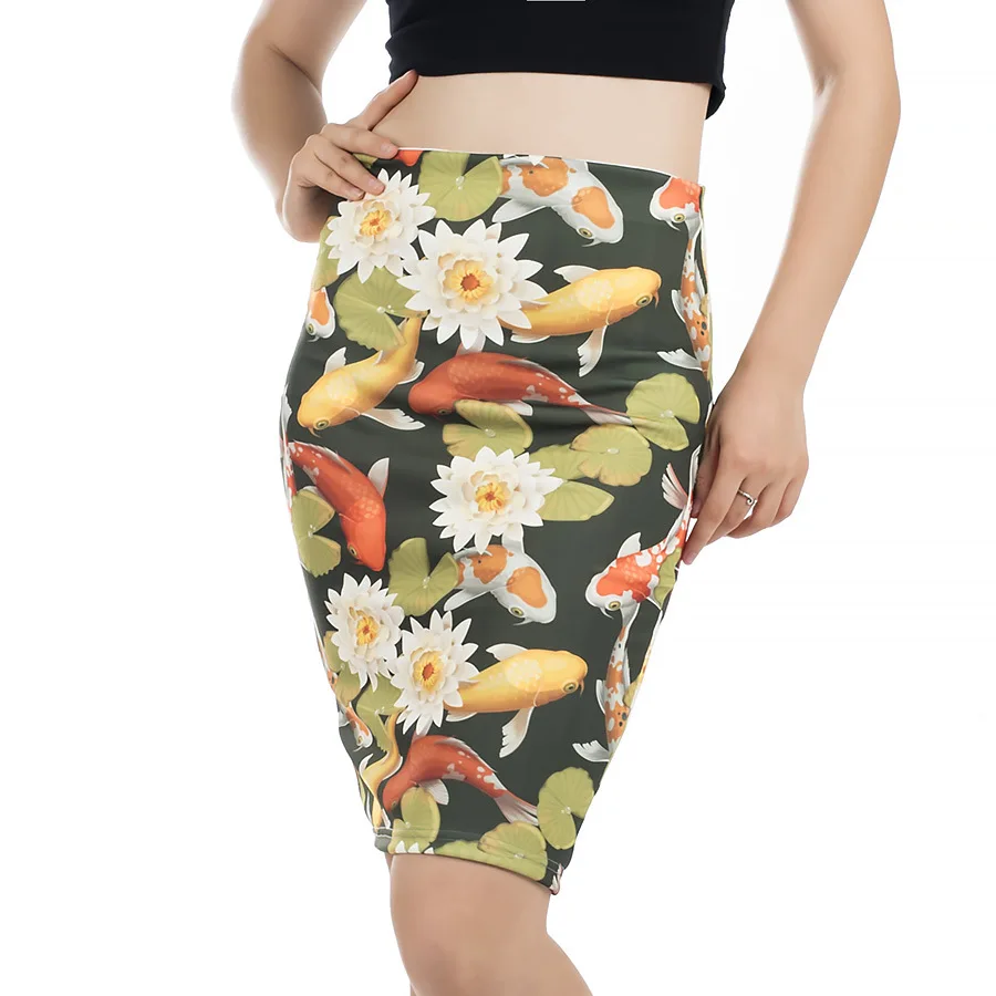 

Autumn Hot Selling WOMEN'S Dress-Style Printed Ol Skirt Wear Skirt without Pleats Short Skirt Women's Bzq017
