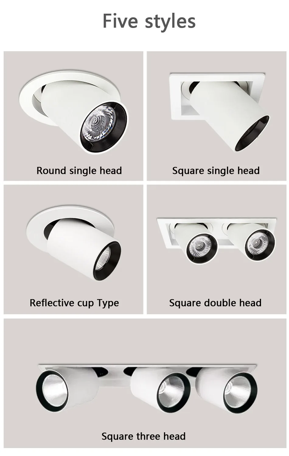 Description Picture 3 of itemLed Downlight Dimmable 110/220V Spot Lamp 5/7/12W Down lights Ceiling Lamp Recessed Spot Lighting Fixture for Home Kitchen Store