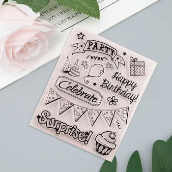 

2020 Happy Christmas Bright Transparent Clear Rubber Stamp Sheet Cling Scrapbooking Photo Album PaperCard Embossing DIY Craft