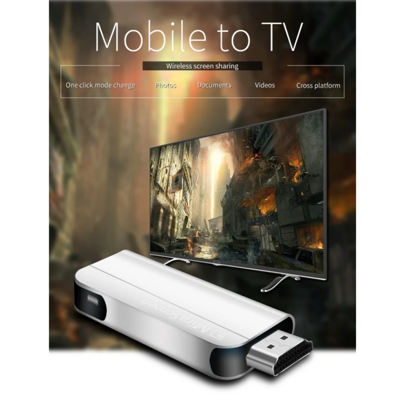 Wireless 1080P HD 2.4G Wifi TV Stick HDMI Dongle Miracast Airplay DLNA Screen Mirroring Display Receiver