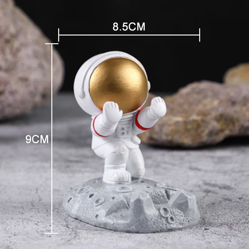 Astronaut Phone Holder Resin Universal Cell Stand Bracket Desk Ornaments Kids Gift Toy Office Table Decoration Stationery A6615