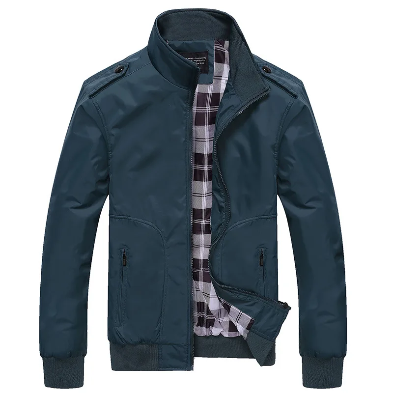 

Men's Jackets Spring Autumn 2019 New Arrived Male Slim Bomber Coats Windbreakers Stand Collar Plus Size 3XL 4XL Factory Outlet
