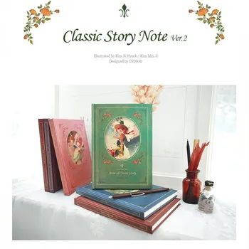 

A5 retro fairy tale hard-faced notepad fresh thick horizontal line book blank diary notebook hand ledger writing book