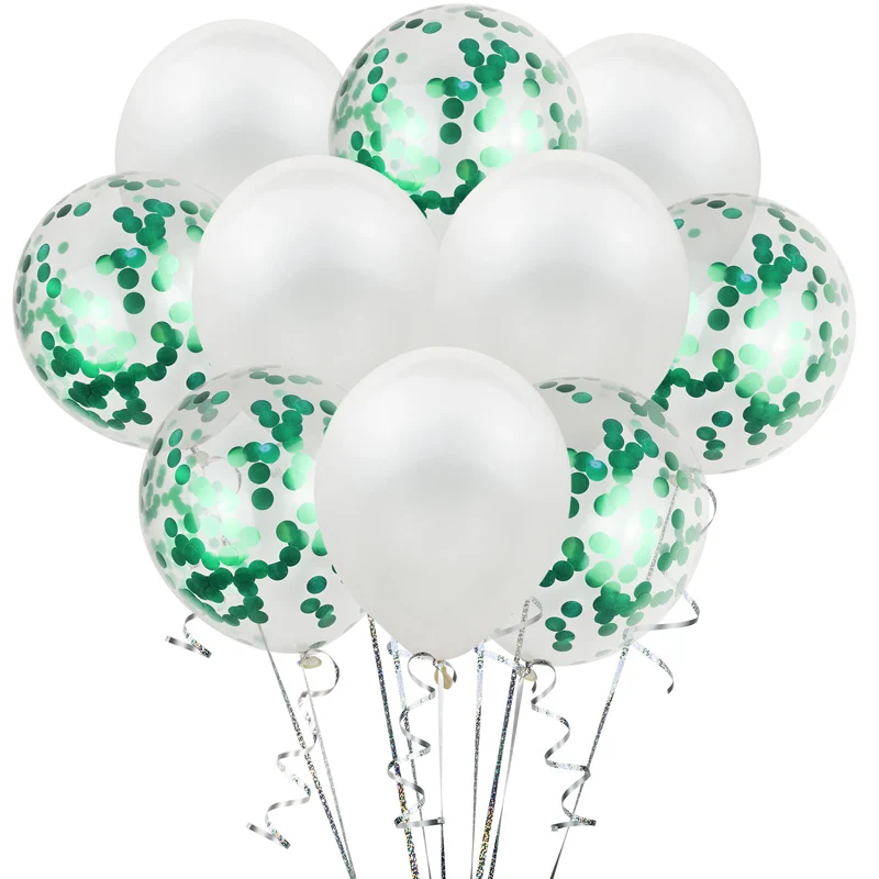 10pcs/lot 12inch Latex Balloons And Colored Confetti Birthday Party Decorations Mix Rose Wedding Decoration Helium Ballon