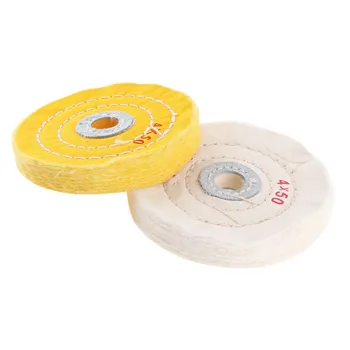 

2* 4 Buffing Soft Polishing Buffer Polish Wheel Pad Kit For Bench Grinder US